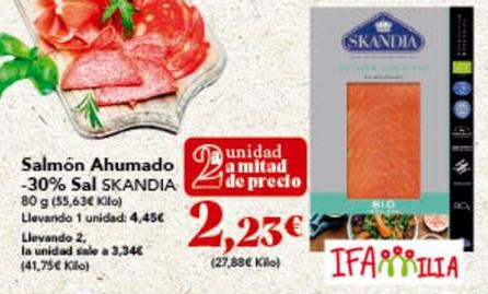 Oferta de Skandia - Salmón Ahumado -30% Sal por 4,45€ en Gadis