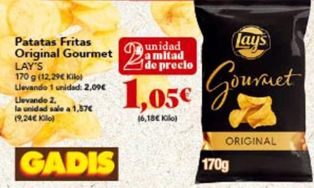 Oferta de Lay's - Patatas Fritas Original Gourmet por 2,09€ en Gadis