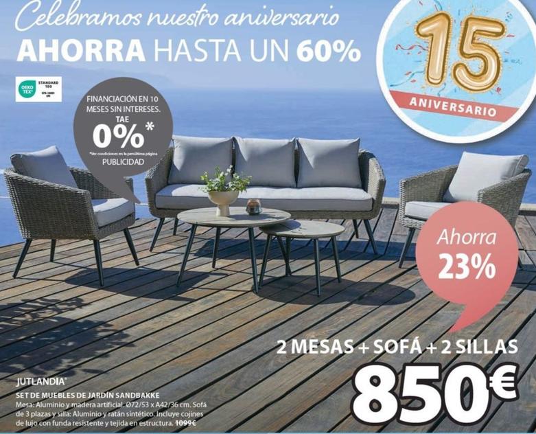 Oferta de Muebles de jardín por 850€ en JYSK