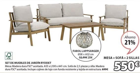 Oferta de Muebles de jardín por 550€ en JYSK