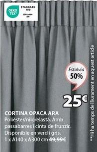 Oferta de Cortinas por 25€ en JYSK