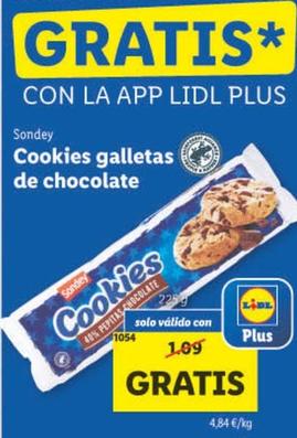 Oferta de Sondey - Cookies Galletas De Chocolate por 1,09€ en Lidl