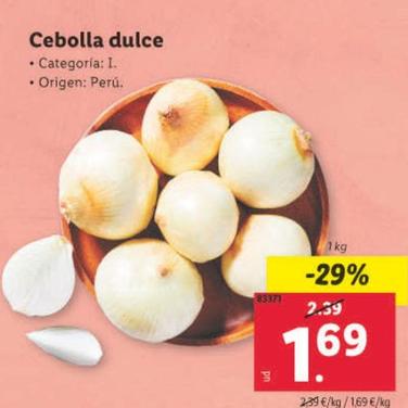 Oferta de Cebolla Dulce por 1,69€ en Lidl