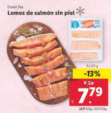 Oferta de Ocean Sea - Lomos De Salmon Sin Piel por 7,79€ en Lidl