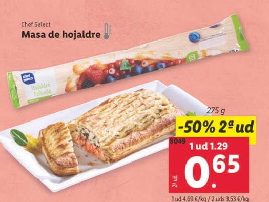 Oferta de Chef Select - Masa De Hojaldre por 1,29€ en Lidl