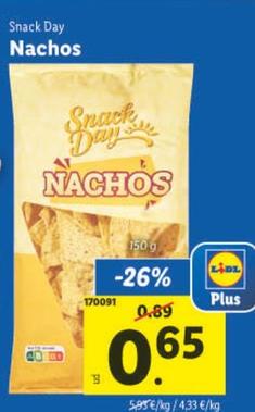 Oferta de Nachos por 0,65€ en Lidl