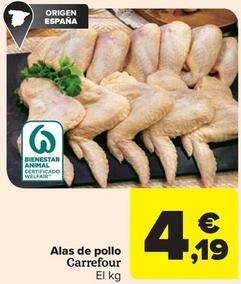 Oferta de Alas de pollo por 4,19€ en Carrefour Market