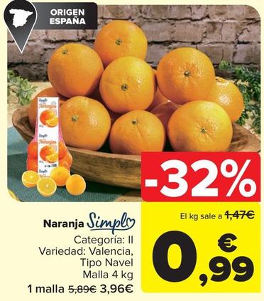 Oferta de Naranjas por 0,99€ en Carrefour Market