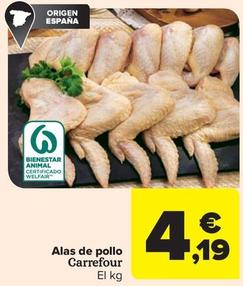 Oferta de Alas de pollo por 4,19€ en Carrefour Market