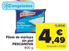 Oferta de Filetes de merluza por 4,49€ en Carrefour Market