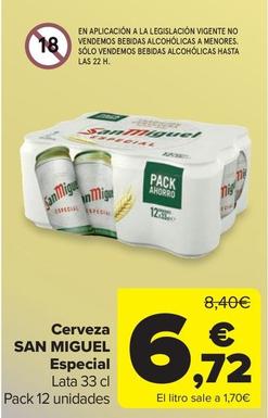 Oferta de Cerveza por 6,72€ en Carrefour Market