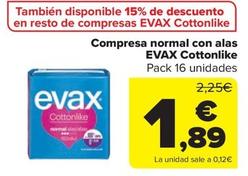 Oferta de Compresas por 1,89€ en Carrefour Market