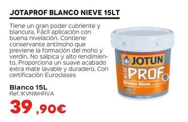 Oferta de Jotun - Jotaprof Blanco Nieve 15lt por 39,9€ en Isolana