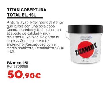 Oferta de Titanlux - Titan Cobertura Total Bl. 15l por 50,9€ en Isolana