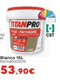 Oferta de Titanpro - P40 Blanco 15l por 53,9€ en Isolana