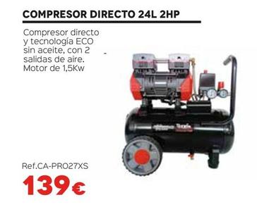 Oferta de Compresor Directo 24l 2hp por 139€ en Isolana