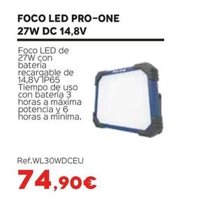 Oferta de Foco Led Pro-one 27w Dc 14,8v por 74,9€ en Isolana