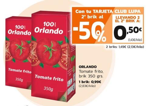 Oferta de Tomate frito por 0,99€ en Supermercados Lupa
