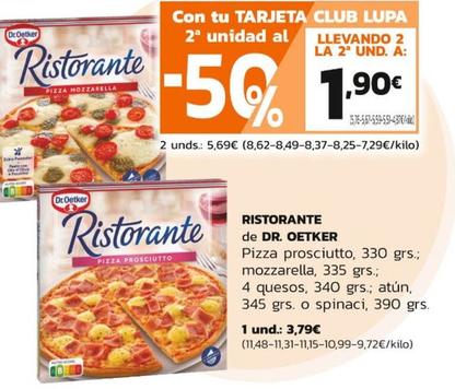 Oferta de Pizza por 3,79€ en Supermercados Lupa