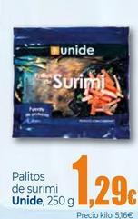 Oferta de Unide - Palitos De Surimi por 1,29€ en Unide Market