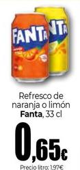 Oferta de Fanta - Refresco De Naranja O Limón por 0,65€ en Unide Market