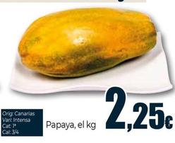 Oferta de Papaya por 2,25€ en Unide Supermercados