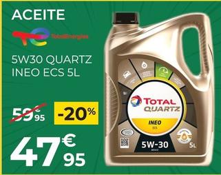 Oferta de Total Quartz - 5W30 Quartz Ineo ECS por 47,95€ en Feu Vert