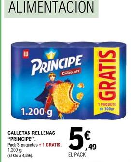 Oferta de Lu - Galletas Rellenas "Principe" por 5,49€ en E.Leclerc