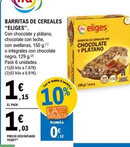 Oferta de Ifa Eliges - Barritas De Cereales por 1,15€ en E.Leclerc