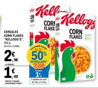 Oferta de Kellogg's - Cereales Corn Flakes por 2,98€ en E.Leclerc