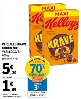 Oferta de Kellogg's - Cereales Krave Choco Nut por 5,3€ en E.Leclerc