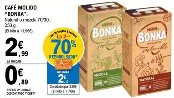 Oferta de Bonka - Café Molido por 2,99€ en E.Leclerc