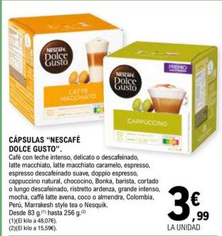 Oferta de Nescafé® Dolce Gusto® - Cápsulas por 3,99€ en E.Leclerc