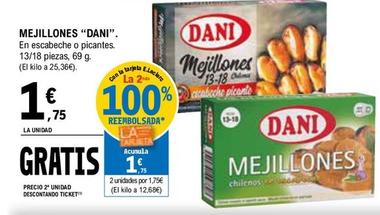 Oferta de Dani - Mejillones En Escabeche / Picantes por 1,75€ en E.Leclerc