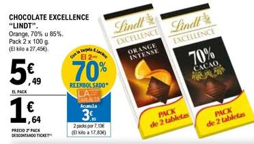 Oferta de Lindt - Chocolate Excellence por 5,49€ en E.Leclerc