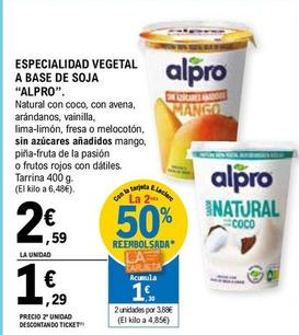 Oferta de Alpro - Especialidad Vegetal A Base De Soja por 2,59€ en E.Leclerc