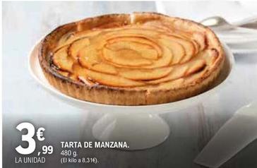 Oferta de Tarta De Manzana por 3,99€ en E.Leclerc