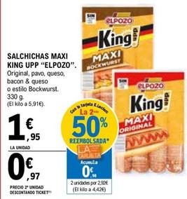 Oferta de Elpozo - Salchichas Maxi King Upp por 1,95€ en E.Leclerc