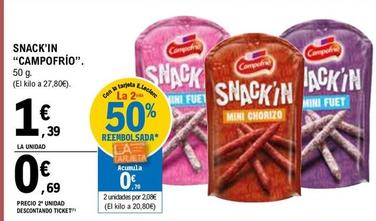 Oferta de Campofrío - Snack'in por 1,39€ en E.Leclerc