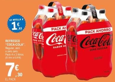 Oferta de Coca-cola - Refresco Regular / Zero / Zero Zero por 7,3€ en E.Leclerc