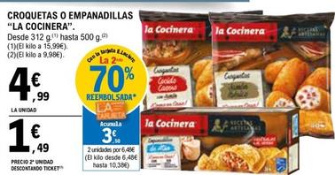 Oferta de La Cocinera - Croquetas O Empanadillas por 4,99€ en E.Leclerc
