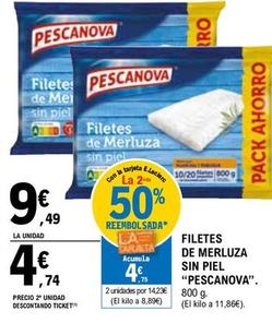 Oferta de Pescanova - Filetes De Merluza Sin Piel por 9,49€ en E.Leclerc
