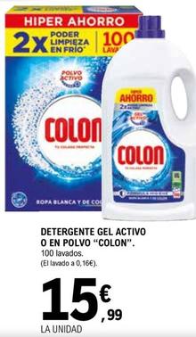 Oferta de Colon - Detergente Gel Activo O En Polvo por 15,99€ en E.Leclerc