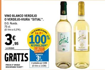 Oferta de Sitial - Vino Blanco Verdejo O Verdejo-viura por 3,95€ en E.Leclerc