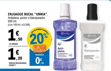 Oferta de Ifa Unnia - Enjuague Bucal por 1,5€ en E.Leclerc
