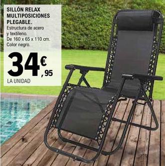 Oferta de Sillón Relax Multiposiciones Plegable por 34,95€ en E.Leclerc