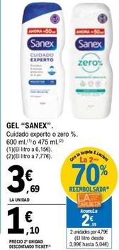 Oferta de Sanex - Gel por 3,69€ en E.Leclerc