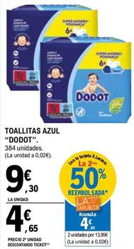 Oferta de Dodot - Toallitas Azul por 9,3€ en E.Leclerc