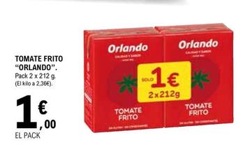 Oferta de Orlando - Tomate Frito por 1€ en E.Leclerc