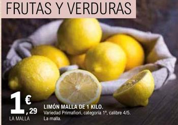 Oferta de Limón Malla De 1 Kilo por 1,29€ en E.Leclerc